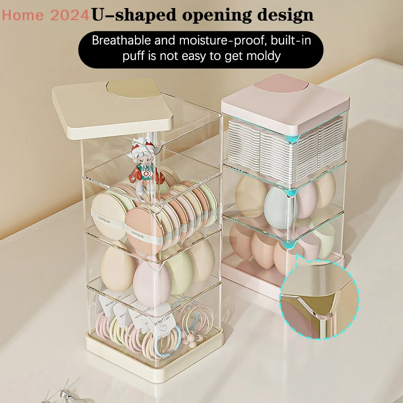 Puff Storage Box Desktop Rotating Dust-proof Special Beauty Egg Shelf Air Cushion Makeup Brush Cotton Multi-layer Organizer
Puff Storage Box Desktop Rotating Dust-proof Special Beauty Egg Shelf Air Cushion Makeup Brush Cotton Multi-layer Organizer