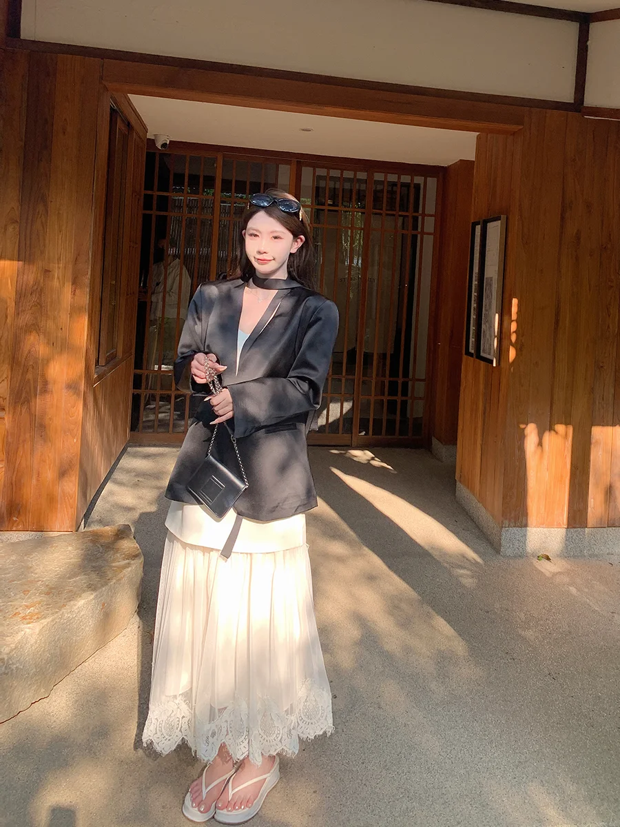 Bla Suit Jaet Women's Casual Sle Spring Season High-End Feel Loose Fit Personali Western Suit Solo Blast ow Field
Bla Suit Jaet Women's Casual Sle Spring Season High-End Feel Loose Fit Personali Western Suit Solo Blast ow Field