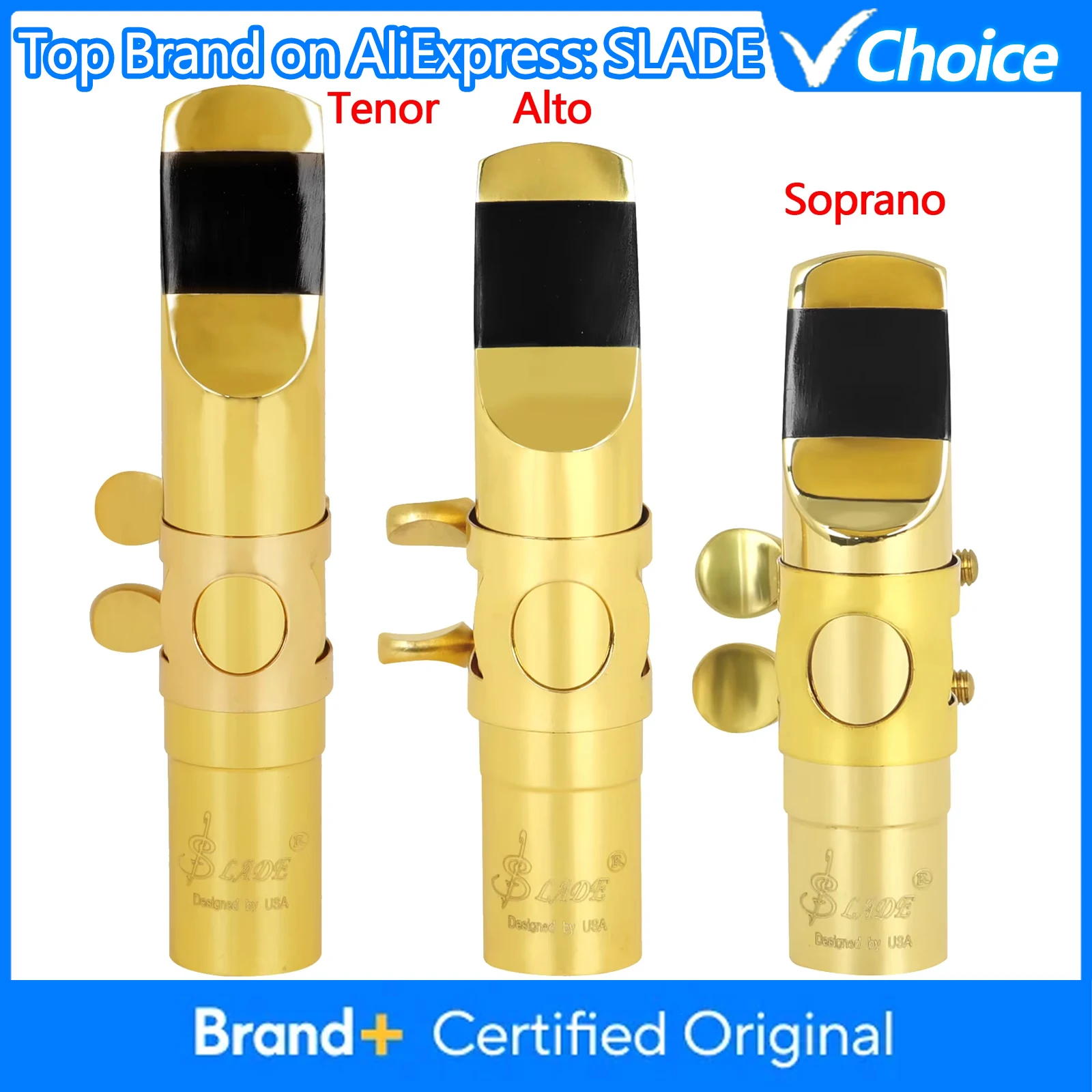 SLADE Saxophone Mouthpiece 5C Alto Soprano Tenor Sax Metal Brass Mouth Pieces Saxophone Parts Woodwind Instrument Accessories
SLADE Saxophone Mouthpiece 5C Alto Soprano Tenor Sax Metal Brass Mouth Pieces Saxophone Parts Woodwind Instrument Accessories