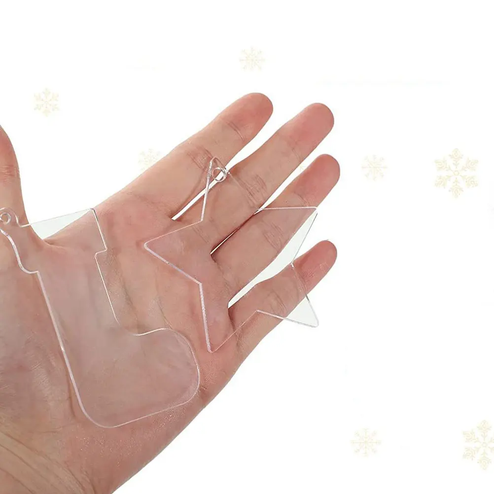 30 Pcs Christmas Decorations Glass Ornaments Snowflake Xmas Clear Crafts Plain Pendant
30 Pcs Christmas Decorations Glass Ornaments Snowflake Xmas Clear Crafts Plain Pendant