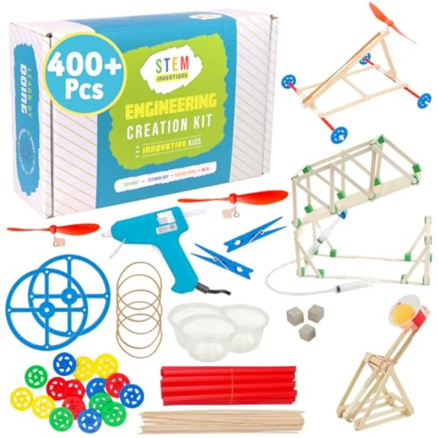 STEM Craft 25 Project Ideas, Complete STEM Project Kit with Over 400 Components for Classrooms and Groups, Ages 8+
STEM Craft 25 Project Ideas, Complete STEM Project Kit with Over 400 Components for Classrooms and Groups, Ages 8+