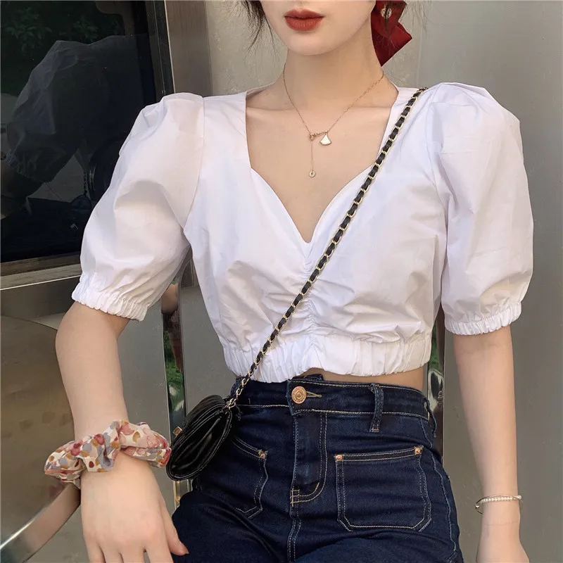 Summer 2026 Chic Retro Color Short Shirt Bubble Sleeve Square Collar Pleated Waist Cinched French Style Women's Blouse
Summer 2026 Chic Retro Color Short Shirt Bubble Sleeve Square Collar Pleated Waist Cinched French Style Women's Blouse