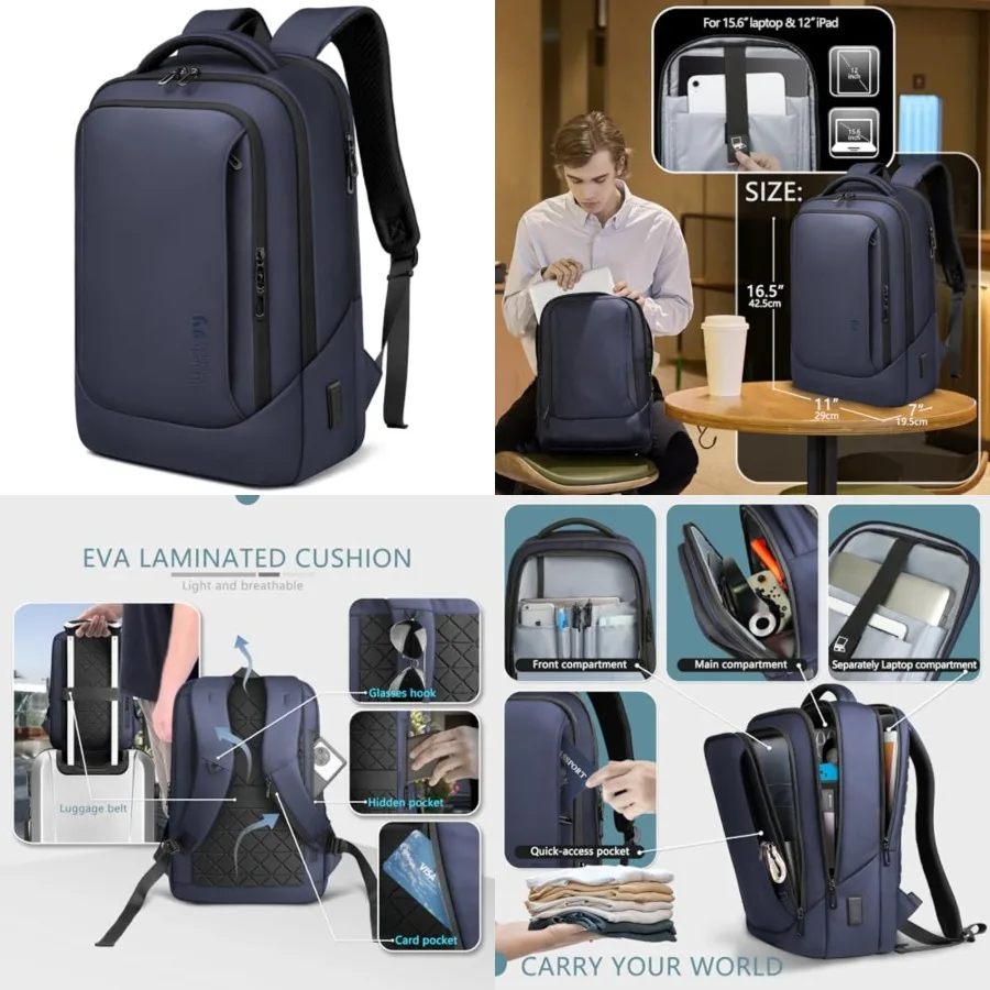Laptop Backpack for Men with USB Charging Port Water-Resistant for Computer Bag Durable High-Tech Daypack Casual Backpack for B
Laptop Backpack for Men with USB Charging Port Water-Resistant for Computer Bag Durable High-Tech Daypack Casual Backpack for B