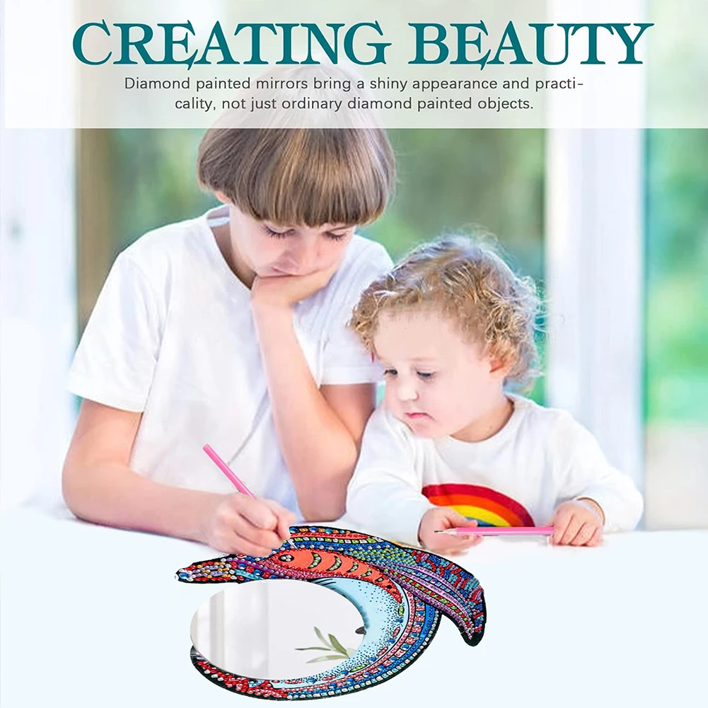 Зеркало для макияжа с алмазной мозаикой в форме дельфина, набор для создания алмазной мозаики, декор для дома и стен
Зеркало для макияжа с алмазной мозаикой в форме дельфина, набор для создания алмазной мозаики, декор для дома и стен