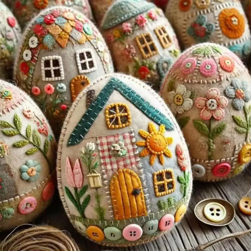 New Egg House Patchwork Felt Egg Kit DIY Embroidered Embroidered Felt Kit Felt Material Colorful Easter Egg Decor Basket Filler
New Egg House Patchwork Felt Egg Kit DIY Embroidered Embroidered Felt Kit Felt Material Colorful Easter Egg Decor Basket Filler