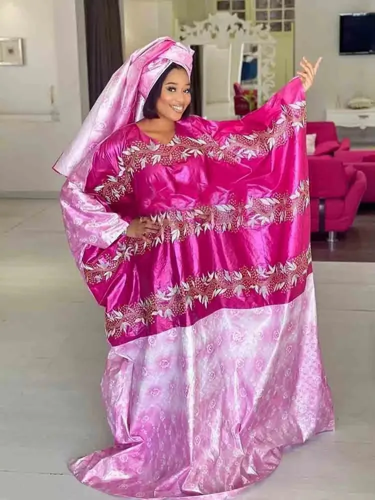 Stylish Rose Red riche, boubou Set with Headscarf - African Dashiki Robe for Parties, Dance, Birthdays, and Weddings
Stylish Rose Red riche, boubou Set with Headscarf - African Dashiki Robe for Parties, Dance, Birthdays, and Weddings