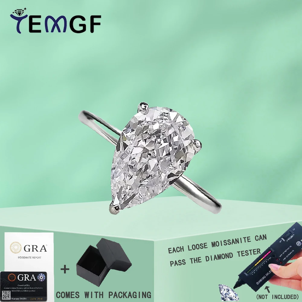 TEMGF Серебряное кольцо 925 пробы 1/2/3/4CT с каплями воды, инкрустация муассанитом, 3-зубчатый держатель для женщин, предложение, помолвка, годовщина свадьбы
TEMGF Серебряное кольцо 925 пробы 1/2/3/4CT с каплями воды, инкрустация муассанитом, 3-зубчатый держатель для женщин, предложение, помолвка, годовщина свадьбы
