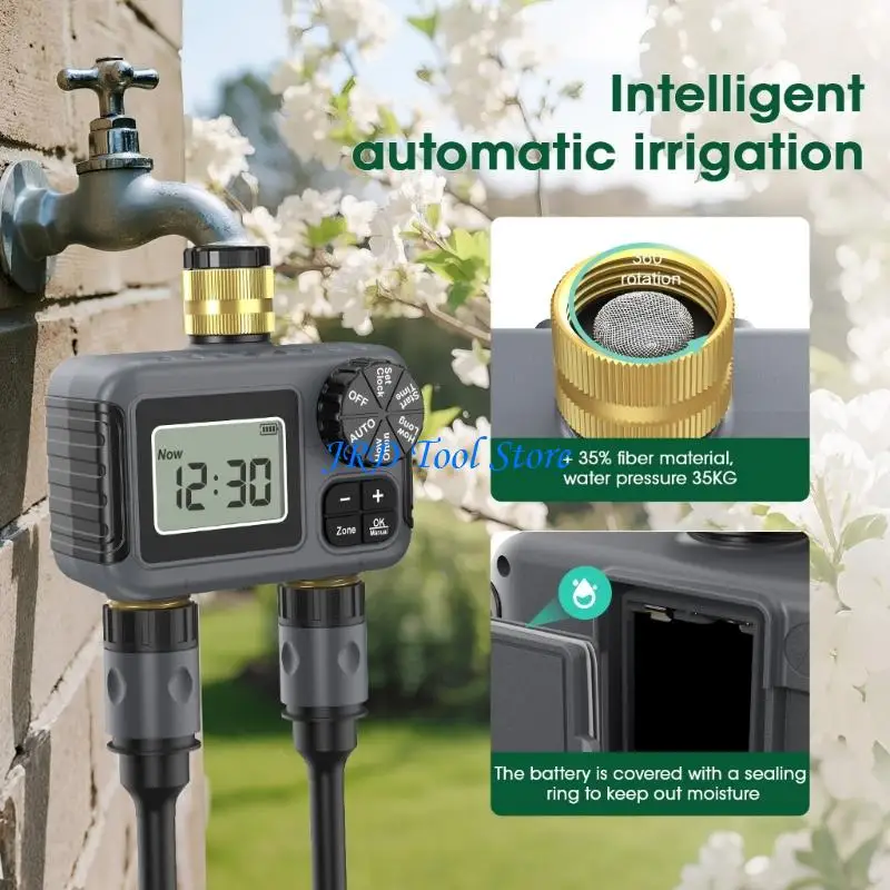 A2UD Outdoor Irrigation Valves Double Zone Control BSP 3/4” Brass Fitting IP55 Rate Weatherproof LCD Monitor
A2UD Outdoor Irrigation Valves Double Zone Control BSP 3/4” Brass Fitting IP55 Rate Weatherproof LCD Monitor