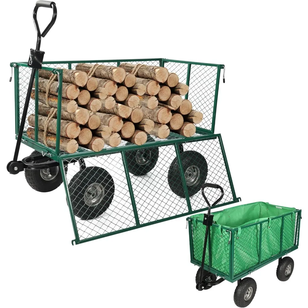 Металлическая садовая тележка со съемными боками и 10 колесами, сверхмощная универсальная тележка с максимальной нагрузкой 650 фунтов и вкладышем для уличной пати
Металлическая садовая тележка со съемными боками и 10 колесами, сверхмощная универсальная тележка с максимальной нагрузкой 650 фунтов и вкладышем для уличной пати