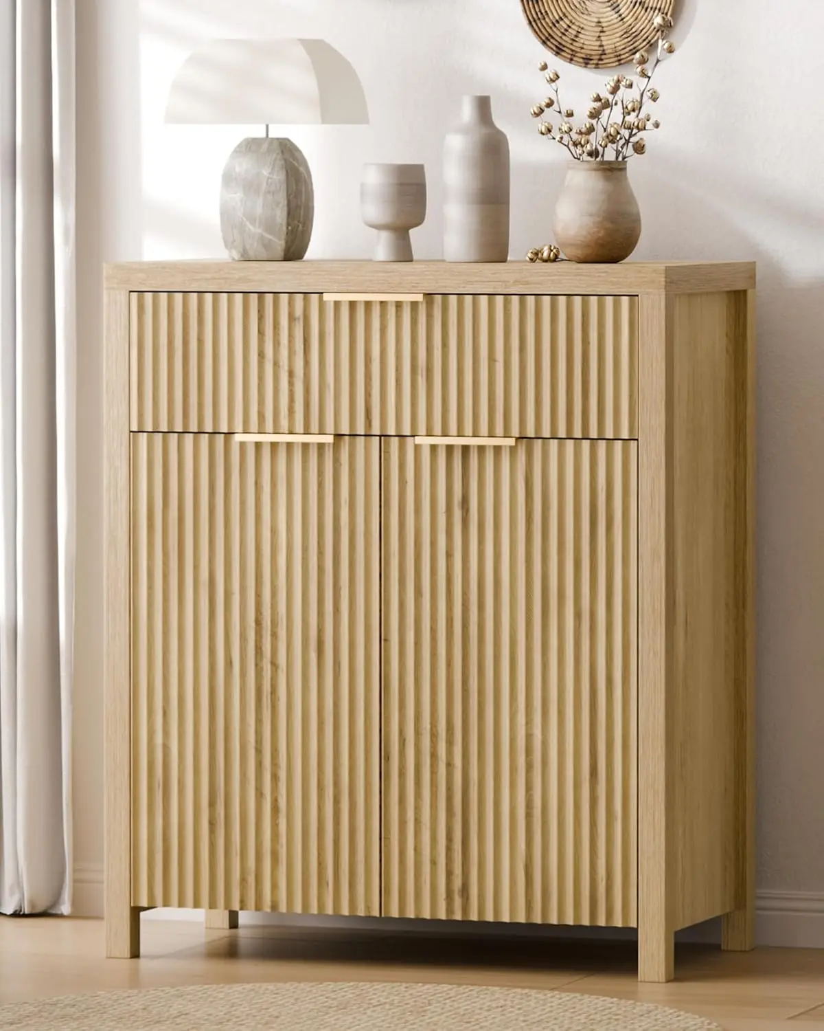 Fluted Buffet Cabinet with Storage Sideboard Cabinet Adjustable Shelves for Kitchen Living Room, Kitchen, Entryway, Customized
Fluted Buffet Cabinet with Storage Sideboard Cabinet Adjustable Shelves for Kitchen Living Room, Kitchen, Entryway, Customized