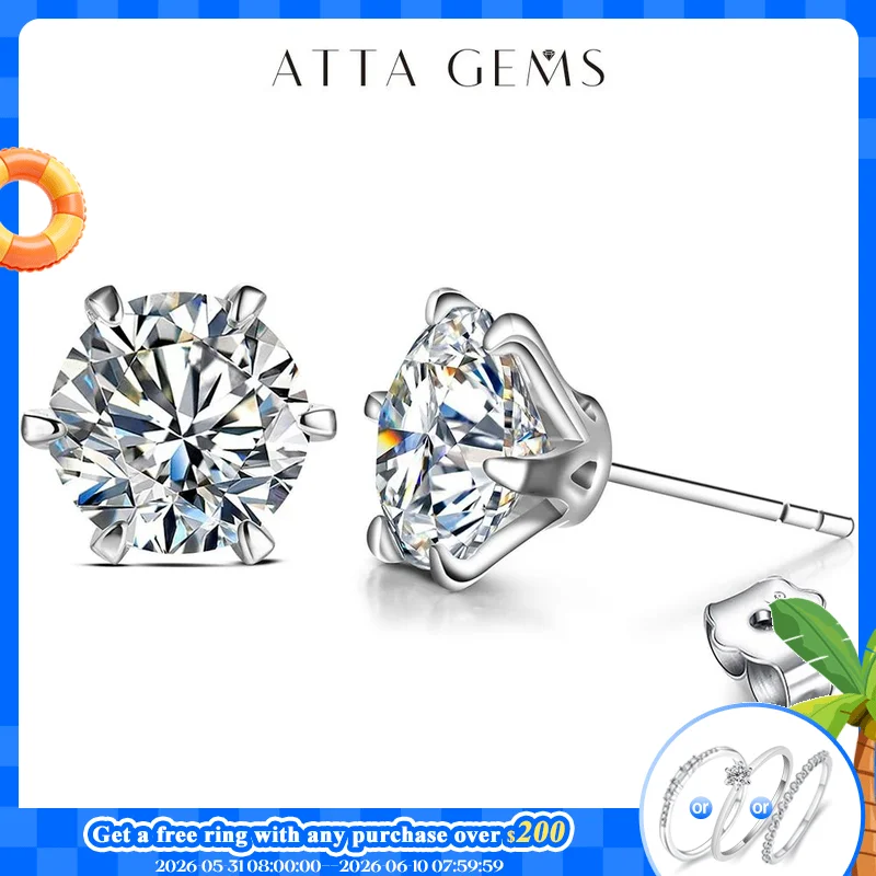 New Arrival 3.0 Carat Moissanite Gemstone Stud Earrings for Women Solid 925 Sterling Silver D color Solitaire Fine Jewelry
New Arrival 3.0 Carat Moissanite Gemstone Stud Earrings for Women Solid 925 Sterling Silver D color Solitaire Fine Jewelry