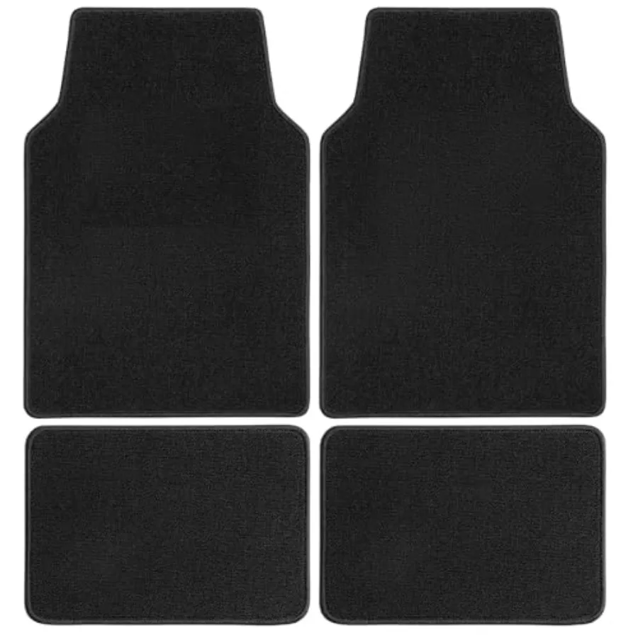 Premium Carpet Car Floor Mats - 4-Piece All-Weather Set with Vinyl Heel Pad - Universal Fit Floor Liners for SUV, Sedan, Van -
Premium Carpet Car Floor Mats - 4-Piece All-Weather Set with Vinyl Heel Pad - Universal Fit Floor Liners for SUV, Sedan, Van -