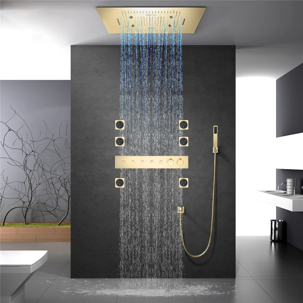Beyoon Ceiling Embedded Rain&Waterfall Mist Shower 32*24 Inch Music LED Shower Head Button Control Thermostatic Shower Faucet
Beyoon Ceiling Embedded Rain&Waterfall Mist Shower 32*24 Inch Music LED Shower Head Button Control Thermostatic Shower Faucet
