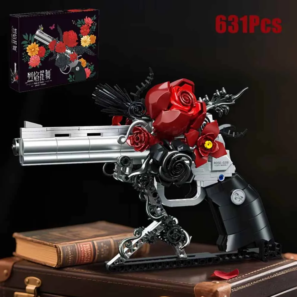 Technical Mechnical Rose Revolver Pistol Gun Building Blocks Military Red Flower Petal Gun MOC Bricks Assemble Toy Puzzle Gift
Technical Mechnical Rose Revolver Pistol Gun Building Blocks Military Red Flower Petal Gun MOC Bricks Assemble Toy Puzzle Gift