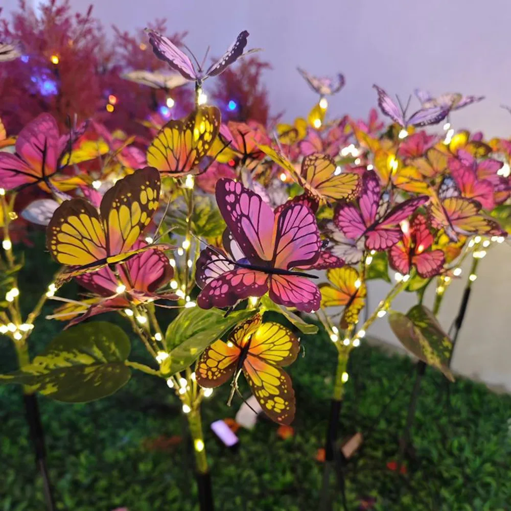 Solar LED Butterfly Flower Light Outdoor Simulation Butterfly Lawn Lamp Garden Waterproof Landscape For Home Christmas Decor
Solar LED Butterfly Flower Light Outdoor Simulation Butterfly Lawn Lamp Garden Waterproof Landscape For Home Christmas Decor
