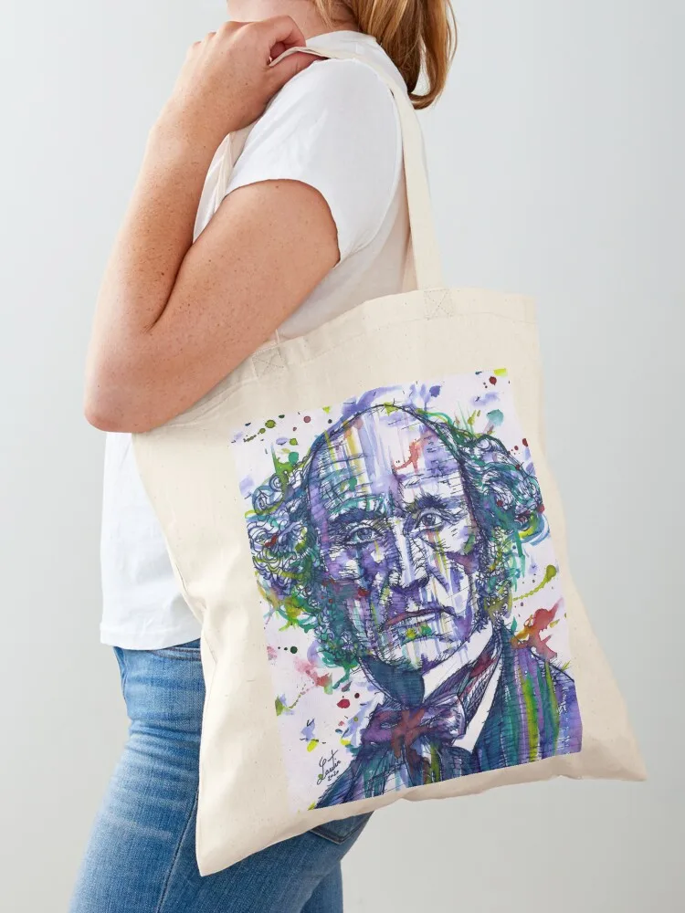 JOHN STUART MILL watercolor and ink portrait Tote Bag Cloth bag Women's handbag Canvas bag custom tote
JOHN STUART MILL watercolor and ink portrait Tote Bag Cloth bag Women's handbag Canvas bag custom tote