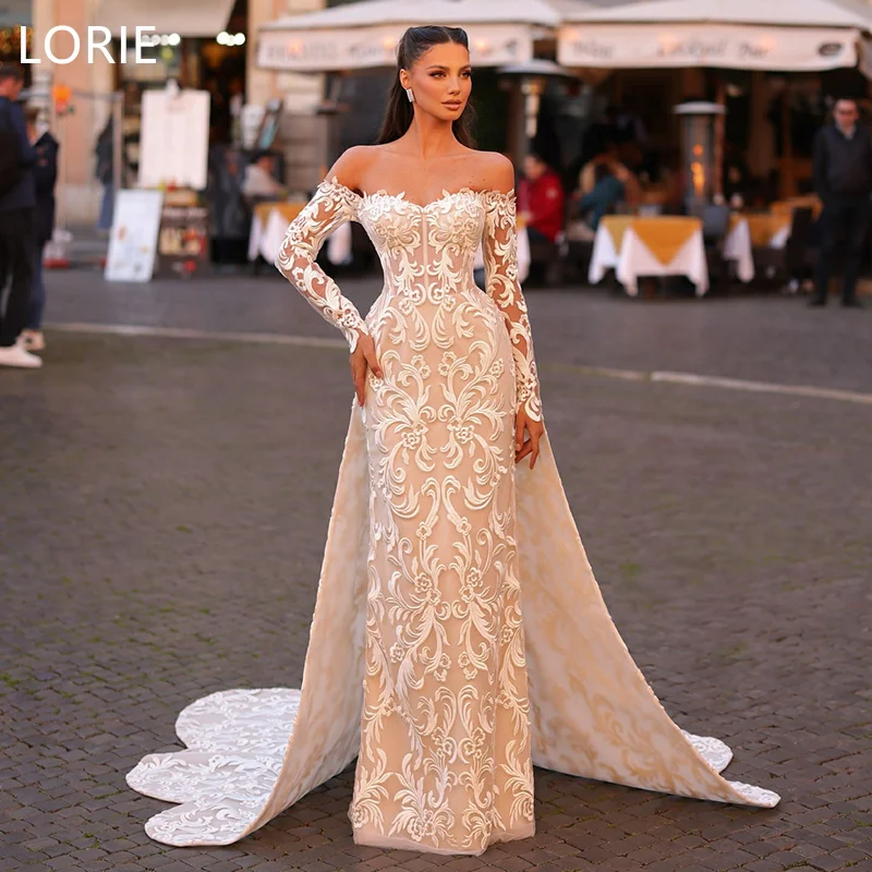 LORIE Sexy Meimai Lace Appliques Wedding Dress Princess Off Shoulder Backless Wedding Gowns Elegant Bride Gown Customized 2025
LORIE Sexy Meimai Lace Appliques Wedding Dress Princess Off Shoulder Backless Wedding Gowns Elegant Bride Gown Customized 2025