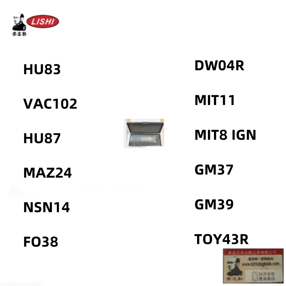 Lishi 2 in 1 HU83 VAC102 MAZ24 NSN14 HU87 FO38 DW04R MIT11 MIT8IGN GM37 GM39 locksmith tools
Lishi 2 in 1 HU83 VAC102 MAZ24 NSN14 HU87 FO38 DW04R MIT11 MIT8IGN GM37 GM39 locksmith tools