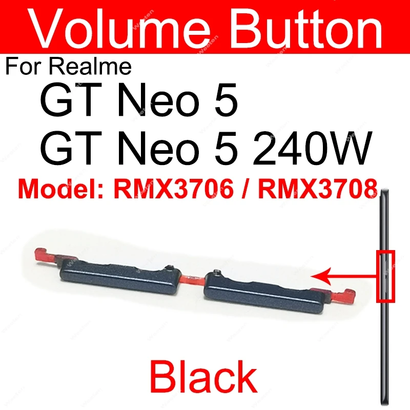 Кнопка громкости для Realme GT 3 GT Neo 5 Neo5 Se, боковые клавиши громкости, маленькие кнопки вверх и вниз, запасные части для гибкого кабеля
Кнопка громкости для Realme GT 3 GT Neo 5 Neo5 Se, боковые клавиши громкости, маленькие кнопки вверх и вниз, запасные части для гибкого кабеля