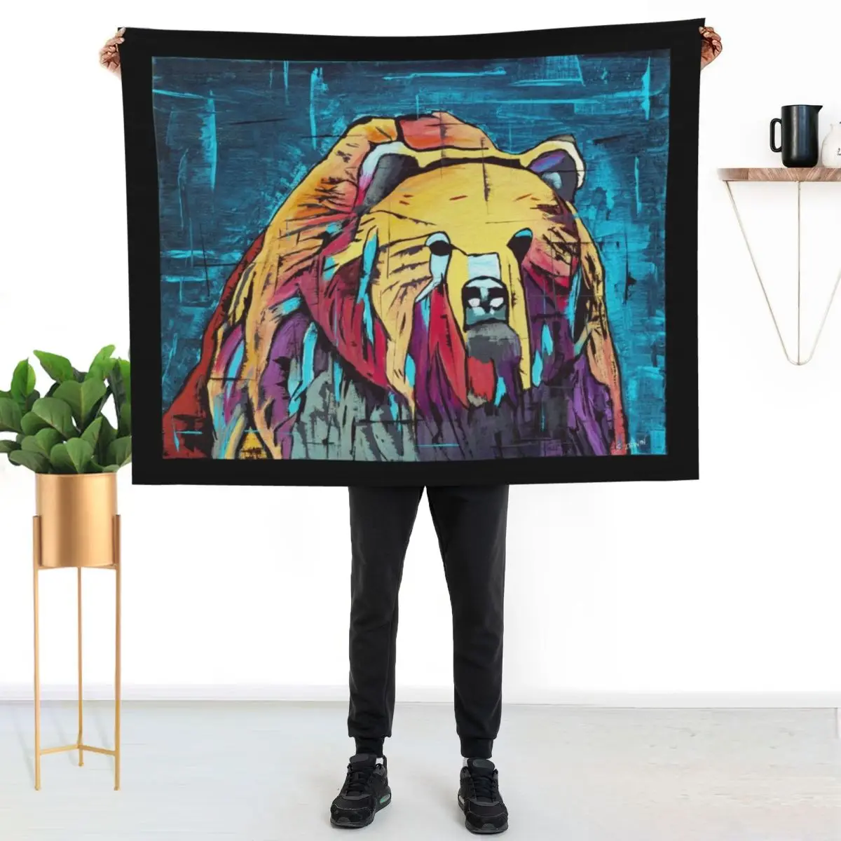 Abstract Grizzly Bear Throw Blanket Thin Soft Blanket for Summer Night Sleeping
Abstract Grizzly Bear Throw Blanket Thin Soft Blanket for Summer Night Sleeping