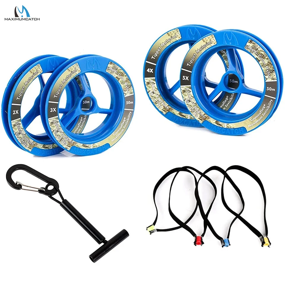 Maximumcatch MAXCATCH (1x-6x) 50M Chameleon Invisible Fly Fishing Tippet Line Nylon Leader with Tippet Holder & Spool Tender
Maximumcatch MAXCATCH (1x-6x) 50M Chameleon Invisible Fly Fishing Tippet Line Nylon Leader with Tippet Holder & Spool Tender