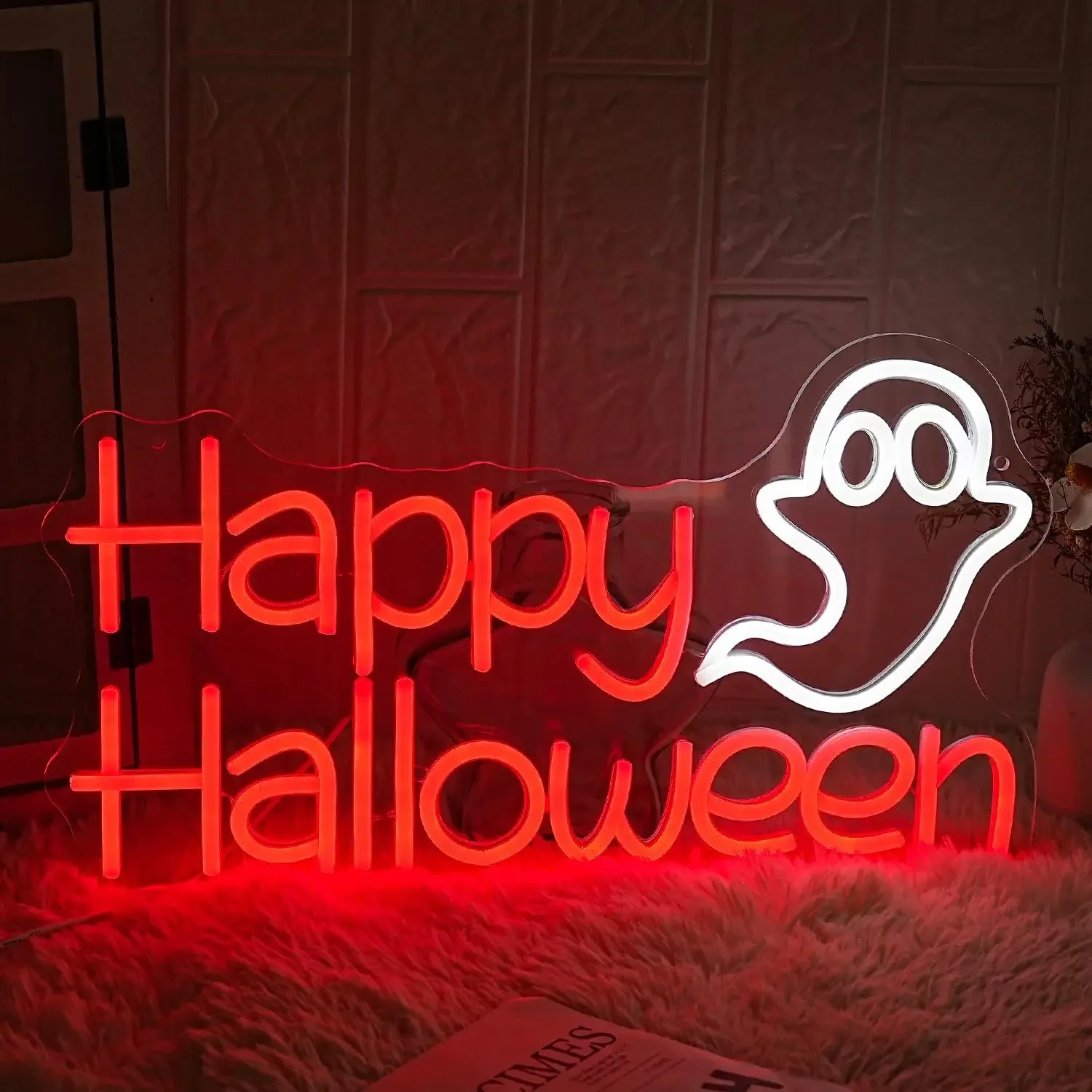 Halloween Halloween Happy Neon signs, Wall Decoration Ghost Neon LED neon, bedroom, store, hotel, bar Halloween decoration
Halloween Halloween Happy Neon signs, Wall Decoration Ghost Neon LED neon, bedroom, store, hotel, bar Halloween decoration