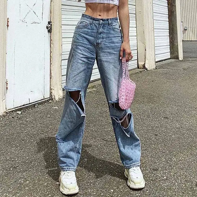 Women Fashion Harajuku Harem Korean Wide Leg Trousers 2021 Casual Ripped Hole Jeans Straight Denim Pants High Waist Streetwear
Women Fashion Harajuku Harem Korean Wide Leg Trousers 2021 Casual Ripped Hole Jeans Straight Denim Pants High Waist Streetwear