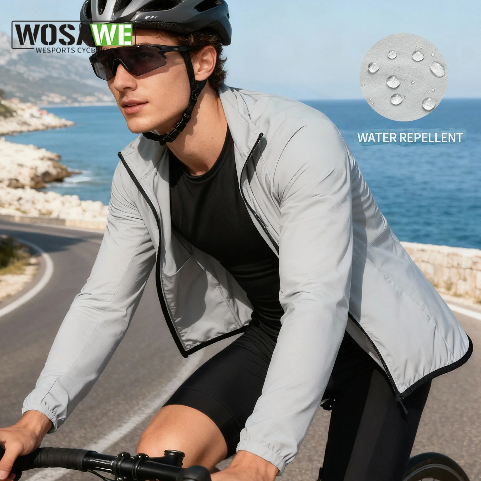 WOSAWE Cycling Jackets Long Sleeved Lightweight Windproof Men's Cycling Jacket Windbreaker With Zippered Pockets Bicycle Coat
WOSAWE Cycling Jackets Long Sleeved Lightweight Windproof Men's Cycling Jacket Windbreaker With Zippered Pockets Bicycle Coat