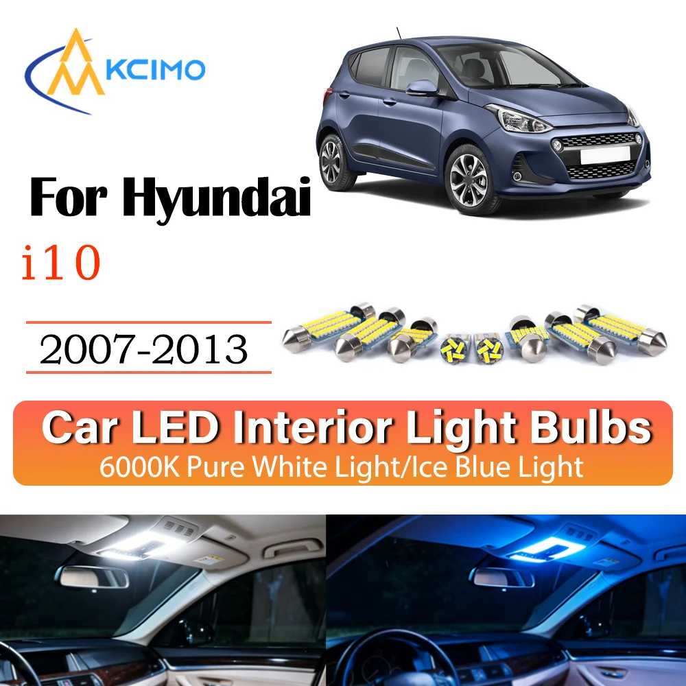 High Quality LED Interior Lights For Hyundai i10 (2007-2013) Two Colors Choice Super Bright Easy Install Decor
High Quality LED Interior Lights For Hyundai i10 (2007-2013) Two Colors Choice Super Bright Easy Install Decor