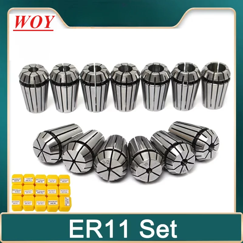 WOY ER11 Collet Chuck Set 7pcs 13pcs 15pcs ER11 1-7mm Spring Collet for CNC Machining Center Engraving Machine Lathe Mill Tool
WOY ER11 Collet Chuck Set 7pcs 13pcs 15pcs ER11 1-7mm Spring Collet for CNC Machining Center Engraving Machine Lathe Mill Tool