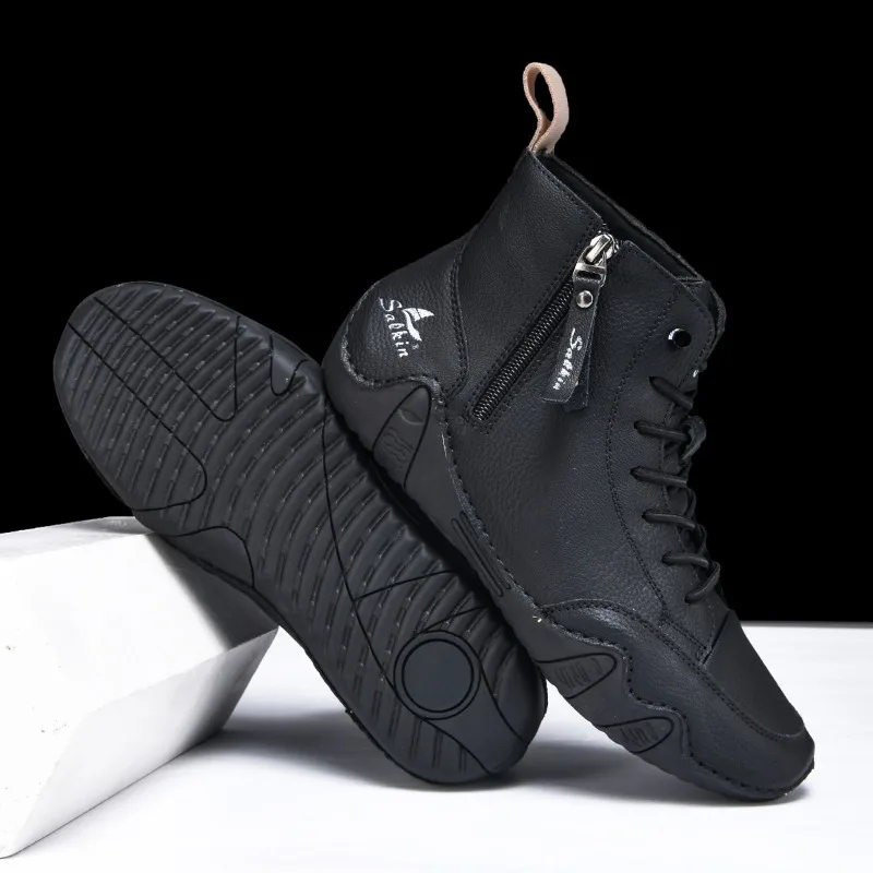 Handmade Men Shoes Side Zip Fashion Ankle Boots Breathable Comfortable High Top Casual Shoes Retro Leather Men Sneaker Mew 2026
Handmade Men Shoes Side Zip Fashion Ankle Boots Breathable Comfortable High Top Casual Shoes Retro Leather Men Sneaker Mew 2026