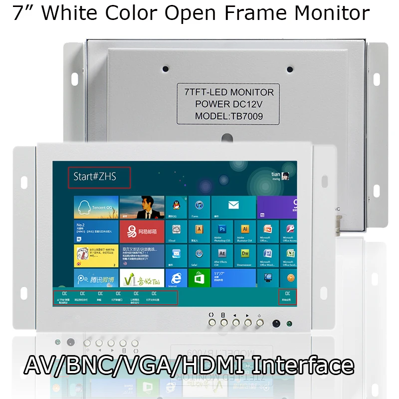 Сенсорный монитор TouchView, белый цвет, 7 дюймов, 1024x600, металлическая фоторамка, Резистивный/емкостный сенсорный экран
Сенсорный монитор TouchView, белый цвет, 7 дюймов, 1024x600, металлическая фоторамка, Резистивный/емкостный сенсорный экран