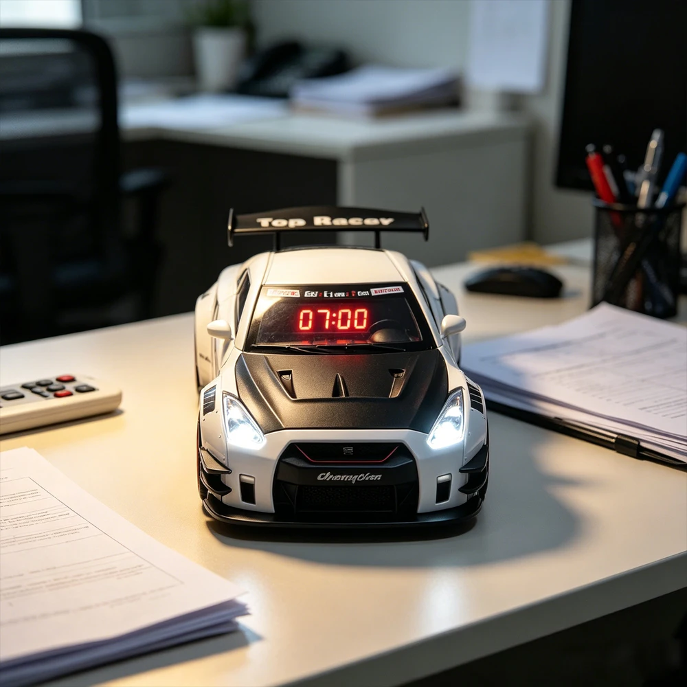 Rechargeable Hypercar Shape Clock with Remote, Realistic Sound & Water Spray Exhaust, LED Digital Timer Alarm for Desk Decor
Rechargeable Hypercar Shape Clock with Remote, Realistic Sound & Water Spray Exhaust, LED Digital Timer Alarm for Desk Decor