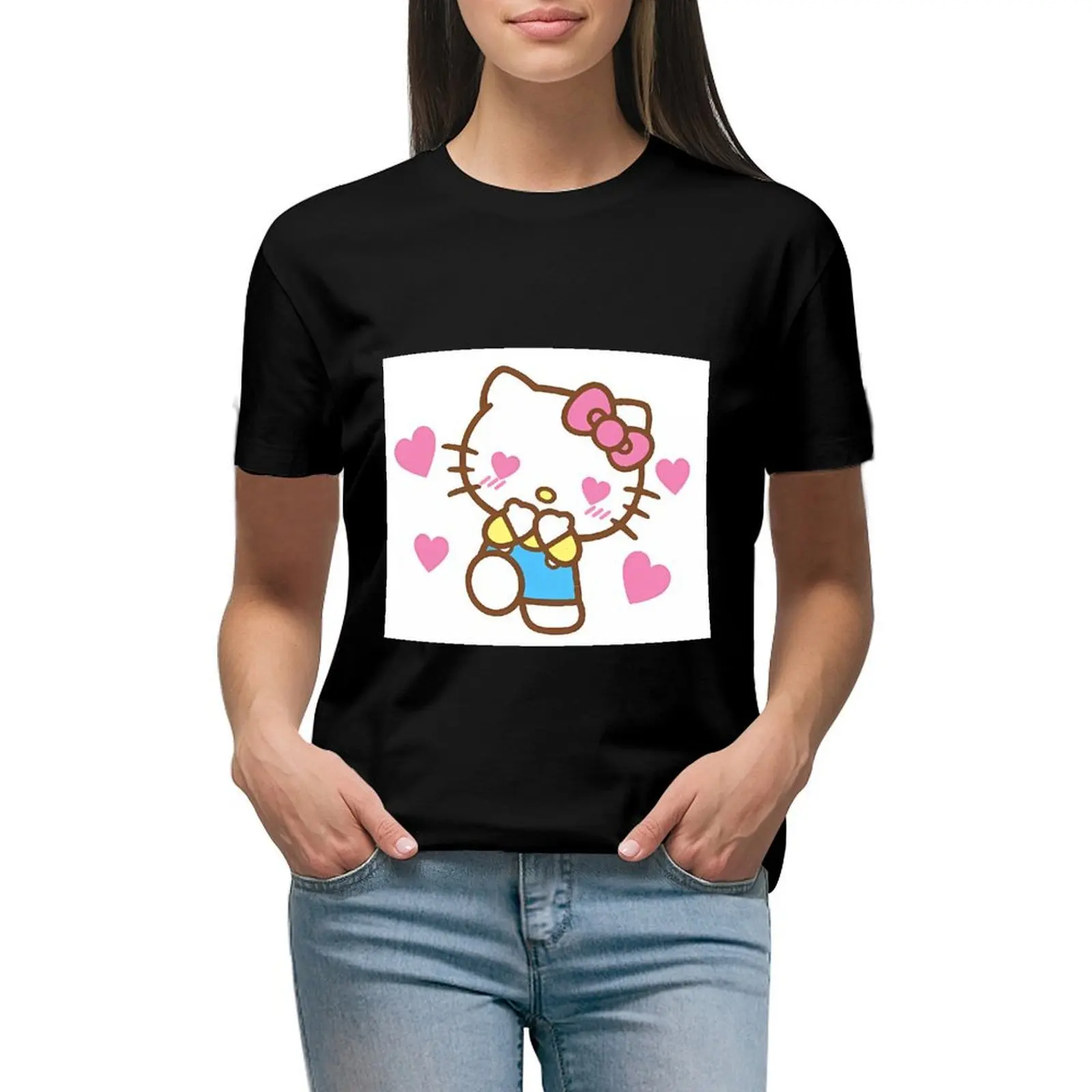 Модная женская одежда Sanrio Hello футболка Китти Y2k, летние повседневные милые футболки, одежда
Модная женская одежда Sanrio Hello футболка Китти Y2k, летние повседневные милые футболки, одежда