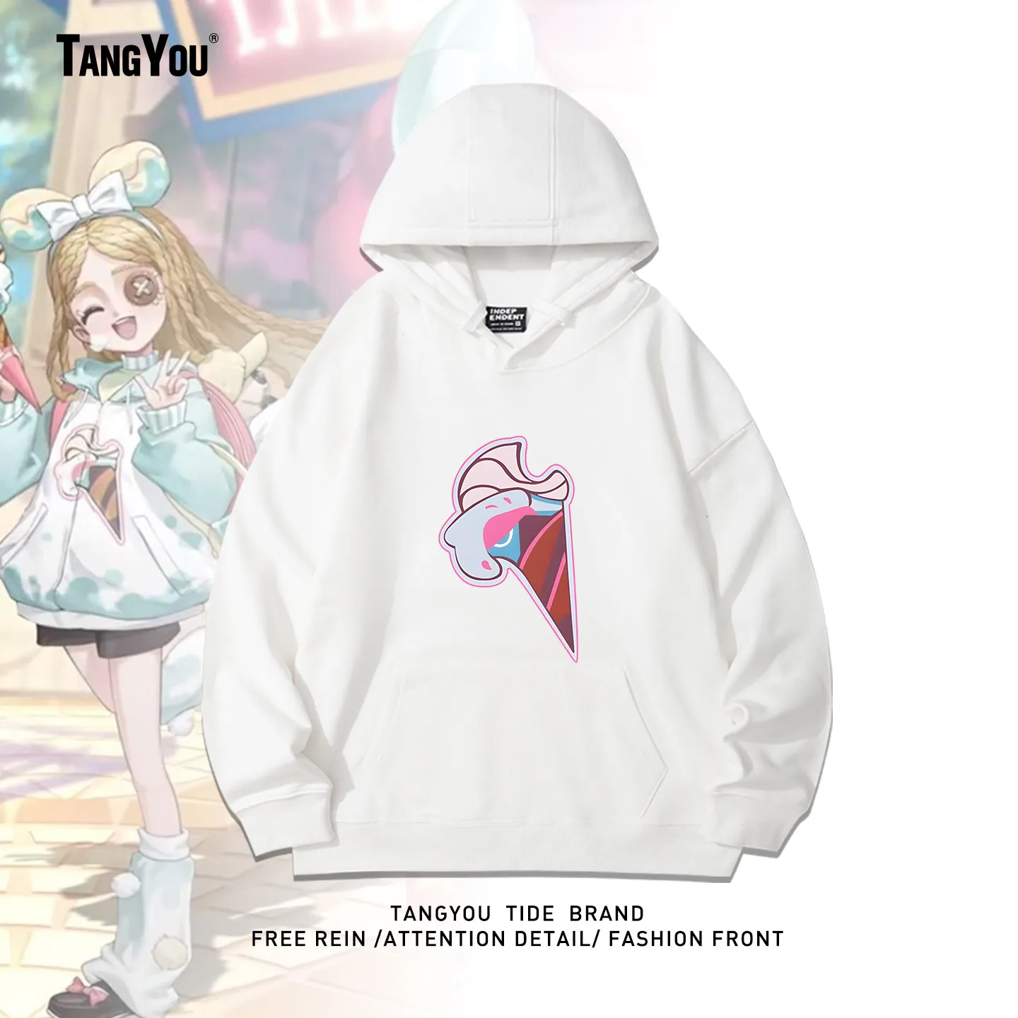 Cotton Hoodie Couple Sweatirt Heareat Fair Girl Cartoon Print Fce Lined Long Sve ex Warm Hooded Pullover
Cotton Hoodie Couple Sweatirt Heareat Fair Girl Cartoon Print Fce Lined Long Sve ex Warm Hooded Pullover