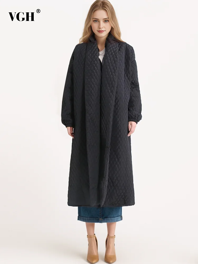VGH Patchwork Pockets Minimalist Loose Winter Coats For Women Lapel Long Sleeve Solid Spliced Button Casual Parkas Female New
VGH Patchwork Pockets Minimalist Loose Winter Coats For Women Lapel Long Sleeve Solid Spliced Button Casual Parkas Female New
