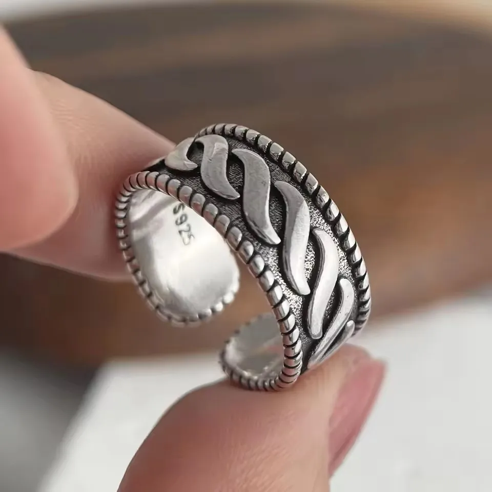 VENTFILLE 925 Sterling Silver Rings for Women Girl Couple Wide Vintage Patern Jewelry Gift Dropshipping Wholesale
VENTFILLE 925 Sterling Silver Rings for Women Girl Couple Wide Vintage Patern Jewelry Gift Dropshipping Wholesale
