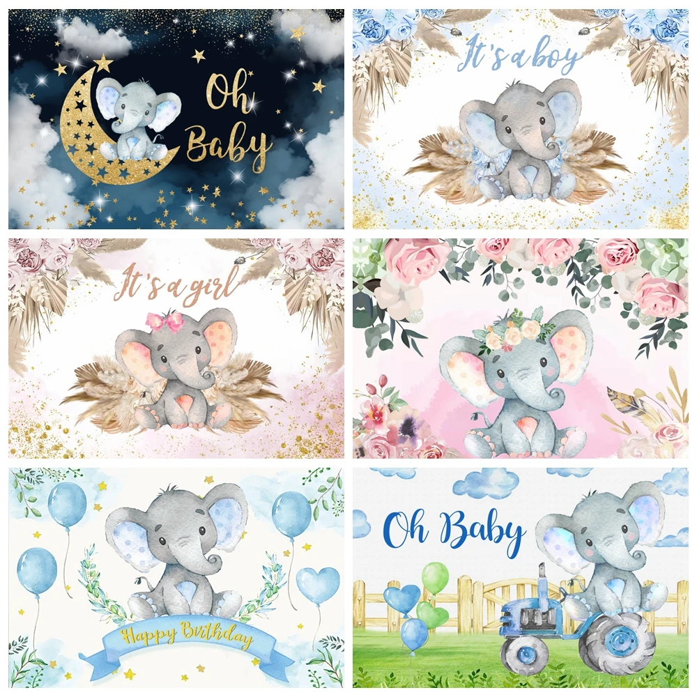 Elephant Flower Backdrop Newborn Boy Girl 1st Birthday Party Photography Backdrop Baby Shower Party Decorations Photo Background
Elephant Flower Backdrop Newborn Boy Girl 1st Birthday Party Photography Backdrop Baby Shower Party Decorations Photo Background