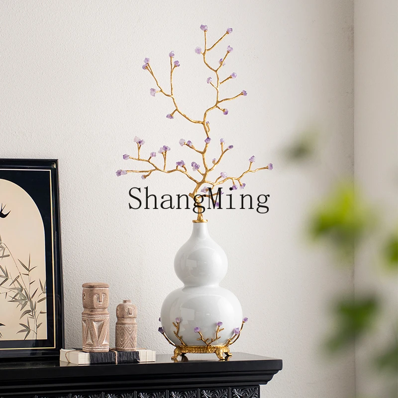 HJ medieval high-end light luxury gourd lucky ornament, living room entrance, high-end soft decoration ornament
HJ medieval high-end light luxury gourd lucky ornament, living room entrance, high-end soft decoration ornament