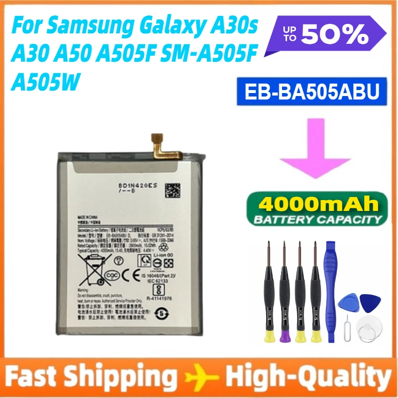 EB-BA505ABU EB-BA505ABN Аккумулятор для Samsung GalaxyA30s A30 A50 A505F SM-A505F A505W Аккумулятор для мобильного телефона
EB-BA505ABU EB-BA505ABN Аккумулятор для Samsung GalaxyA30s A30 A50 A505F SM-A505F A505W Аккумулятор для мобильного телефона