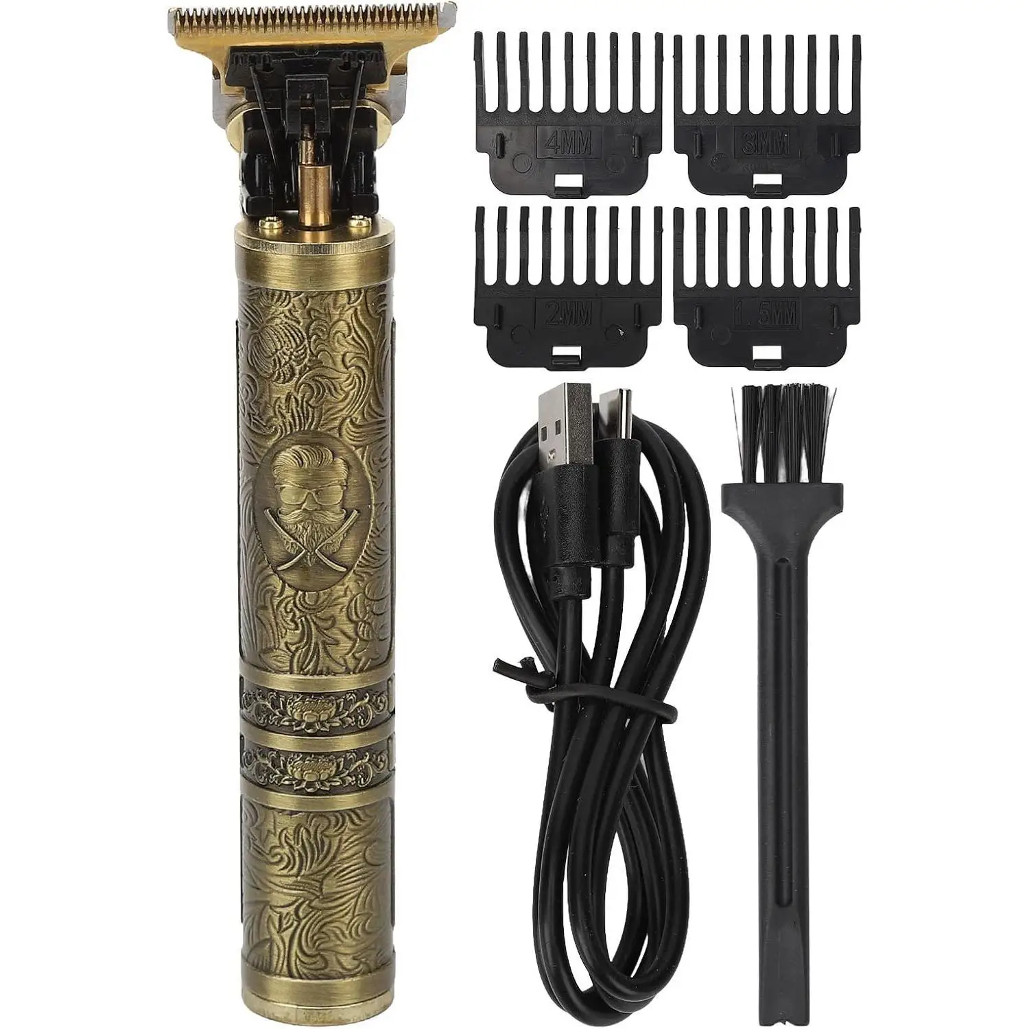 Vintage Golden Engraved Professional Hair Clipper – Compact Electric Trimmer for Barber Salon and Home Grooming
Vintage Golden Engraved Professional Hair Clipper – Compact Electric Trimmer for Barber Salon and Home Grooming
