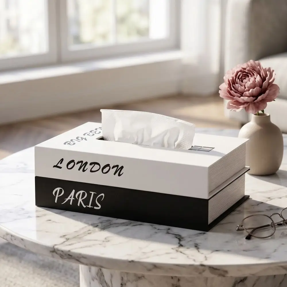 Luxury Book Style Tissue Box Ornaments Container Napkin Holder Case Double Layer Decoration Storage Box Home Decoration
Luxury Book Style Tissue Box Ornaments Container Napkin Holder Case Double Layer Decoration Storage Box Home Decoration
