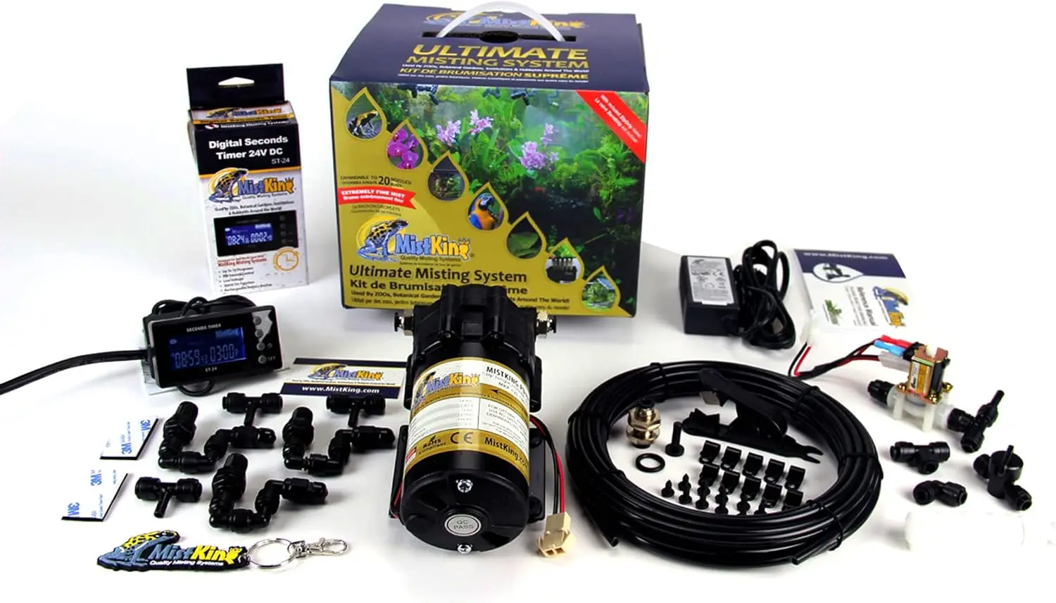 Ultimate Misting System 5th Gen Used by Zoos Institutions Hobbyists Expandable to 20 Nozzles Extremely Fine Mist 50 Micron
Ultimate Misting System 5th Gen Used by Zoos Institutions Hobbyists Expandable to 20 Nozzles Extremely Fine Mist 50 Micron
