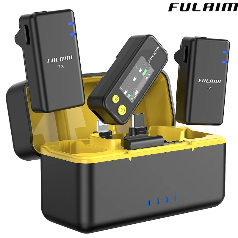 FULAIM X5M Wireless Lavalier Lapel Microphone System For DSLR Cameras/iPhone/Android/Youtube With 18H Battery Life Charging Case
FULAIM X5M Wireless Lavalier Lapel Microphone System For DSLR Cameras/iPhone/Android/Youtube With 18H Battery Life Charging Case