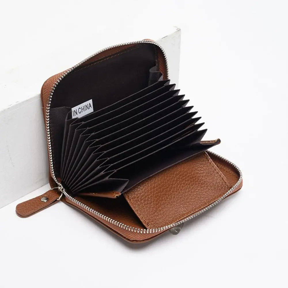 Simple PU Leather Organ Card Bag Solid Color Zipper Short Wallet Multi functional Card Holder Women Coin Purses Business
Simple PU Leather Organ Card Bag Solid Color Zipper Short Wallet Multi functional Card Holder Women Coin Purses Business