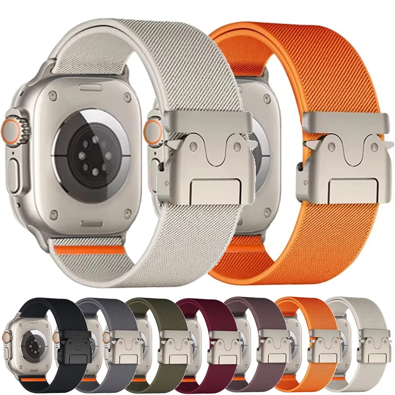 Nylon loop Strap For Apple Watch ultra 2 band 49mm 44mm 46mm 42mm 40mm 45mm 41mm Elastic Bracelet IWatch Series 10 9 8 7 6 3 SE
Nylon loop Strap For Apple Watch ultra 2 band 49mm 44mm 46mm 42mm 40mm 45mm 41mm Elastic Bracelet IWatch Series 10 9 8 7 6 3 SE