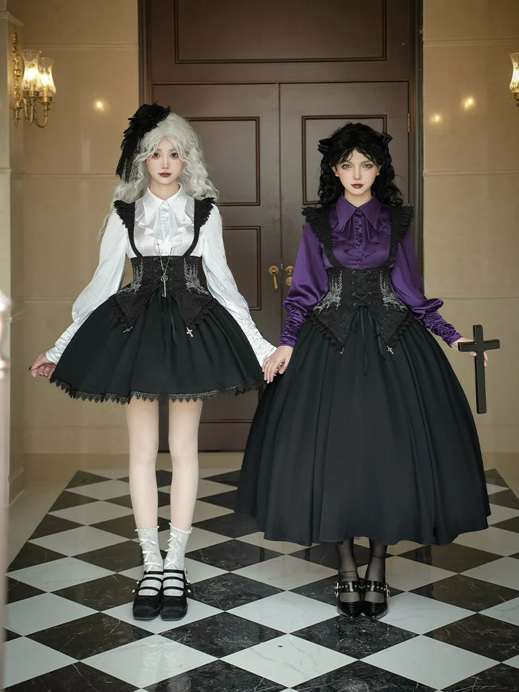 With Puji Original Brother's Special/short Strap Dress Detachable Chest Support Shirt Dress Set Retro Girl Lolita 
With Puji Original Brother's Special/short Strap Dress Detachable Chest Support Shirt Dress Set Retro Girl Lolita