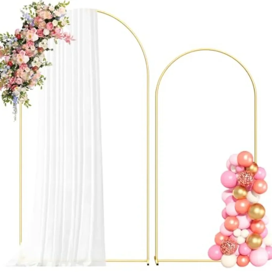 Metal Arch Backdrop Stand, 7.2FT+6FT Wedding Arch Frame, Gold Wedding Arch Backdrop Stand Set of 2, Balloon Arch Backdrop for W
Metal Arch Backdrop Stand, 7.2FT+6FT Wedding Arch Frame, Gold Wedding Arch Backdrop Stand Set of 2, Balloon Arch Backdrop for W