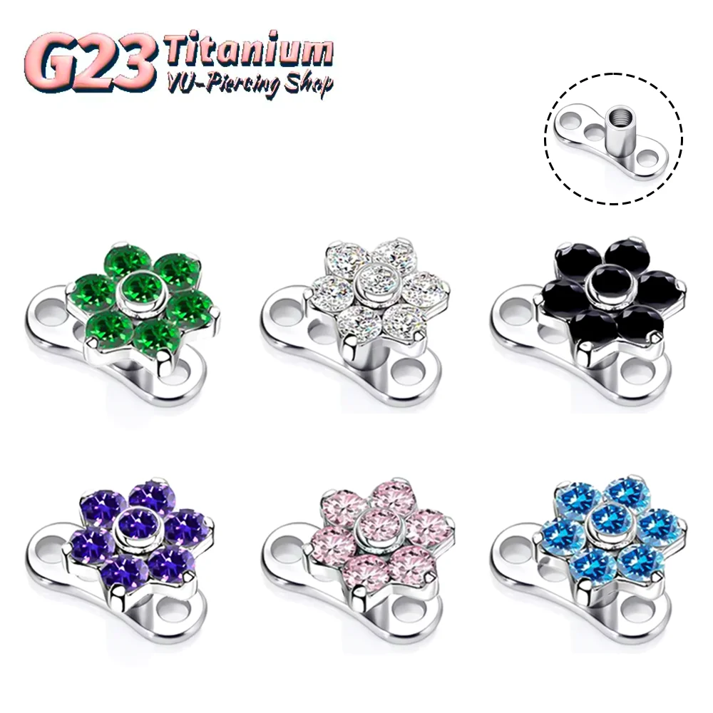F136 Titanium Alloy High-Quality Implant-Grade Zirconia Flower Triple-Hole Barbed Stud Fashionable Hidden Body Piercing Jewelry
F136 Titanium Alloy High-Quality Implant-Grade Zirconia Flower Triple-Hole Barbed Stud Fashionable Hidden Body Piercing Jewelry