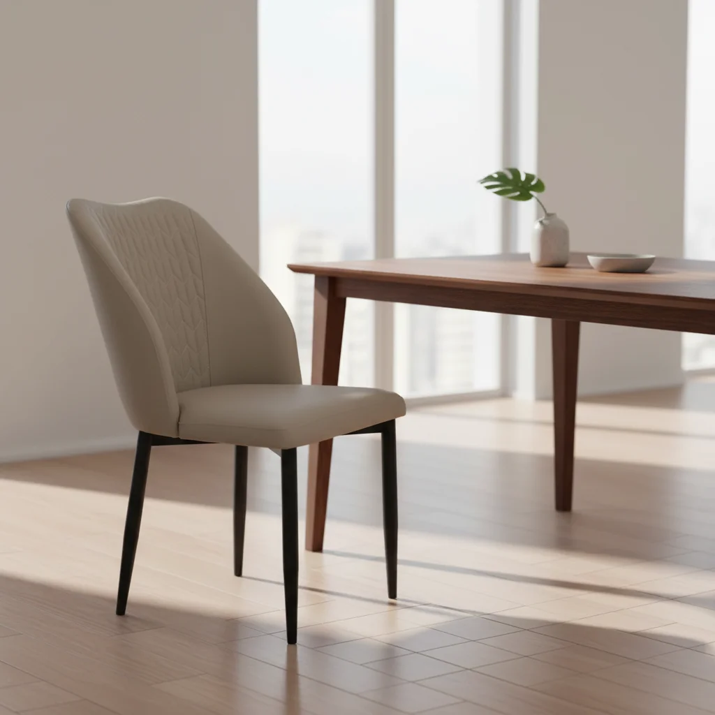 Simple Modern Nordic Metal Frame Dining Chairs with Leather Upholstery and Stable Backrests for Apartments Hotels Villas
Simple Modern Nordic Metal Frame Dining Chairs with Leather Upholstery and Stable Backrests for Apartments Hotels Villas